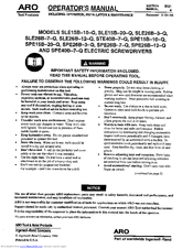 ARO SLE15B-20-Q Operator's Manual