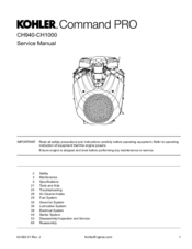 Kohler Command Pro CH1000 Service Manual