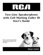 RCA 25203 User Manual