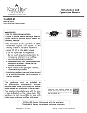 kozy heat CSK-25 Installation And Operation Manual