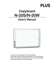 Plus N-20S User Manual