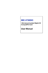 Advantech MIC-3758DIO User Manual