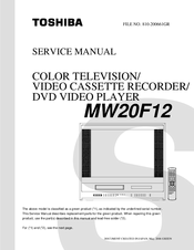 Toshiba MW20F12 Service Manual