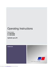 MTU 8 V 4000 M40B Operating Instructions Manual
