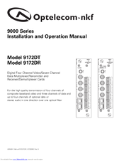 Optelecom-nkf 9172DR Installation And Operation Manual