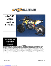 ARX Racing ARx-540 Nitro Assembly And Instruction Manual