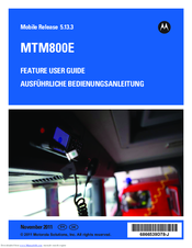 Motorola MTM800E Feature User Manual