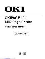Oki 10i Maintenance Manual