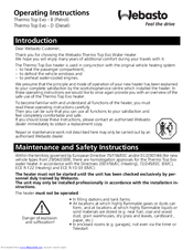 Webasto Thermo Top Evo - B Operating Instructions