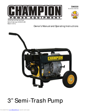 Champion C46530 Owner's Manual And Operating Instructions