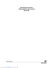 EUCHNER ESL-IH-AR Operating Instructions Manual