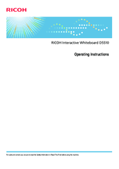 Ricon D5510 Operating Instructions Manual