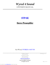 Wyred 4 Sound STP-SE Owner's Manual