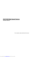 COP-USA CD58NV-IRTVI20 Operation Manual