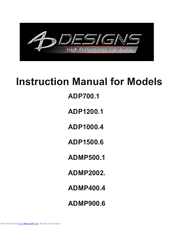 AD DESIGNS ADMP400.4 Instruction Manual