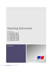 MTU 8 V 2000 M51A Operating Instructions Manual