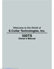 E-Collar Technologies 300TS Owner's Manual
