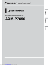 Pioneer AXM-P7050 Operation Manual
