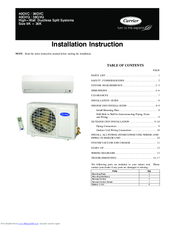 Carrier 38GVC Installation Instructions Manual