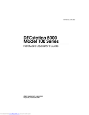 Dec DECstation 5000 Model 100 Series Hardware Operator's Manual