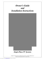 Solahart HSL60P6-PB-1-250 Owner's Manual And Installation Instructions