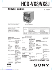 Sony HCD-VX8 Service Manual