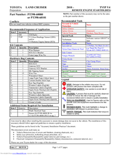 Toyota PT398-60101 Installation Manual