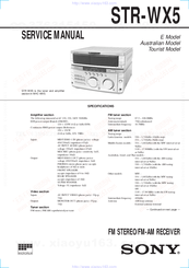 Sony STR-WX5 Service Manual