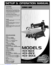 General Excalibur EX-21CE Setup & Operation Manual