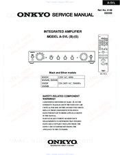 Onkyo A-5VL - Integrated Stereo Amplifier Service Manual