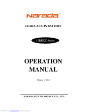 Narada 6REXC300 Operation Manual