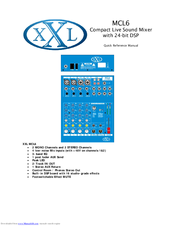 XXL MCL6 Quick Reference Manual