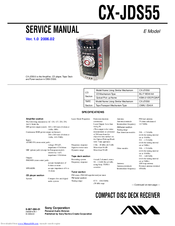 Aiwa CX-JDS55 Service Manual