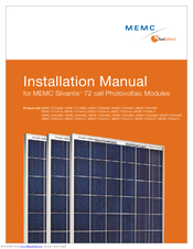 MEMC MEMC-P285AMA Installation Manual