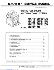 Sharp Mx 3110n Manuals Manualslib