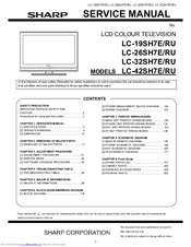 Sharp LC-19SH7E/RU Service Manual