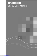 Maxon SL100 User Manual