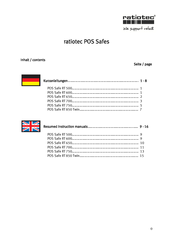ratiotec RT 700 Instruction Manuals