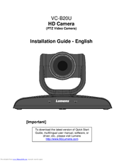Lumens VC-B20U Installation Manual
