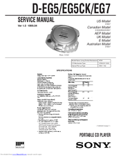 Sony D-EG5 Service Manual