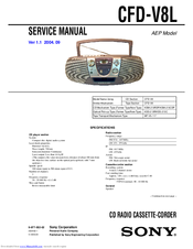 Sony CFD-V8L Service Manual
