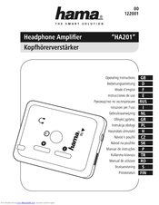 Hama HA201 Operating Instructions Manual