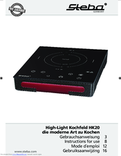 Steba HK20 Instructions For Use Manual