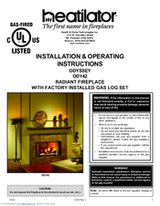 Heatilator ODYSSEY ODY42 Installation & Operating Instructions Manual