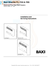 Baxi Brazilia F85 Installation And Servicing Instructions