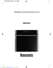 Baumatic BSPO615 Installation And Instructions For Use