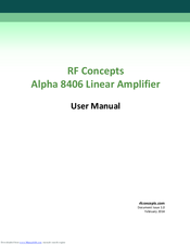 RF Concepts Alpha 8406 User Manual