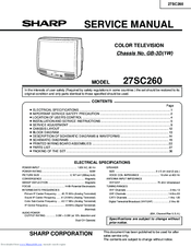 Sharp 27SC260 Service Manual