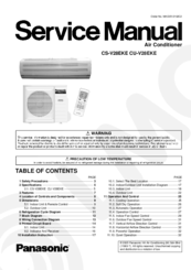 Panasonic CS-V28EKE CU-V28EKE Service Manual
