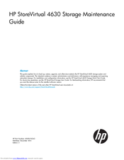 HP StoreVirtual 4630 Maintenance Manual